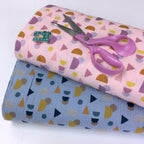 Shape Slices - GOTS Double Gauze - Baby Pink