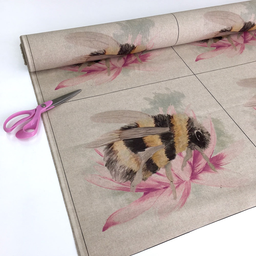 Floral Bee Cushion Panel Project Kit - Frumble Fabrics