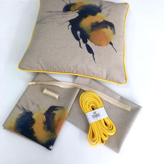 Bumblebees Cushion Panel Project Kit - Frumble Fabrics