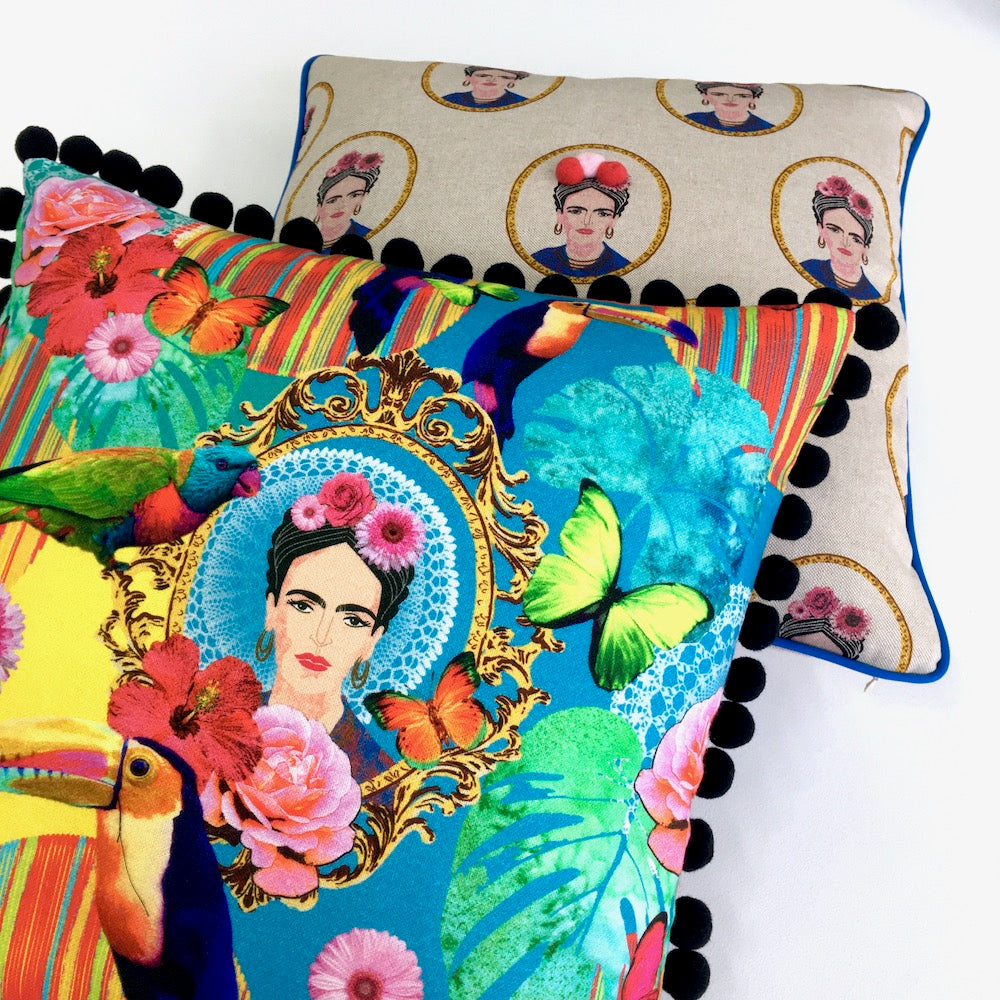 Frida Mexico Floral Cushion Panel Project Kit - Frumble Fabrics