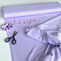 Remnant of Micro Crinkle stretch - Deadstock Designer Fabric - Lilac (39cm)