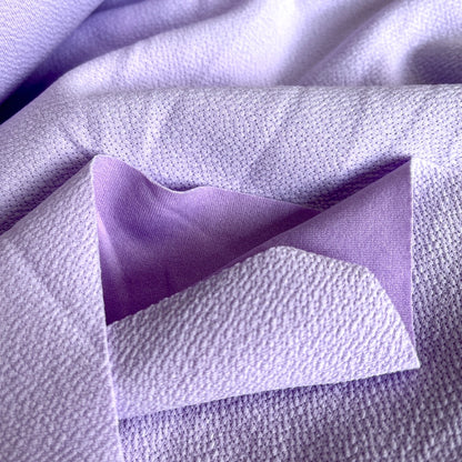 Micro Crinkle stretch - Deadstock Designer Fabric - Lilac