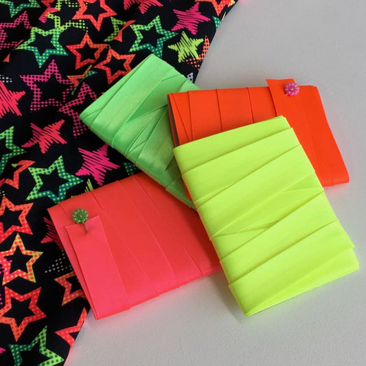 18mm Neon Satin Bias Binding - Frumble Fabrics