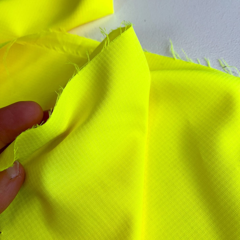 Flo Yellow WindWeave Power  - Deadstock Designer Fabric - (minor marks) Clearance