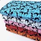 Frida Kahlo Mono Faces Orange - Frumble Fabrics