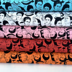 Frida Kahlo Mono Faces Pink - Frumble Fabrics
