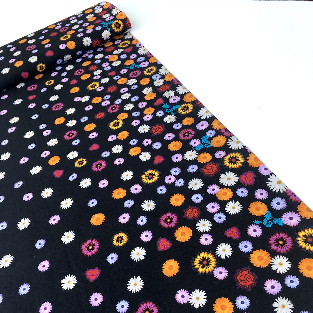 Frida Kahlo Border Black - Frumble Fabrics