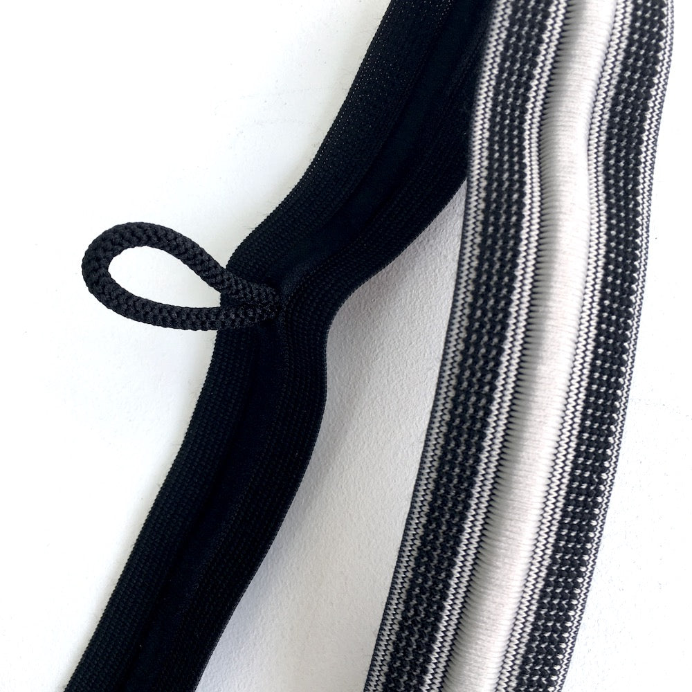 Elastic Sport Waistband with Integrated Cord in Grey - Frumble Fabrics