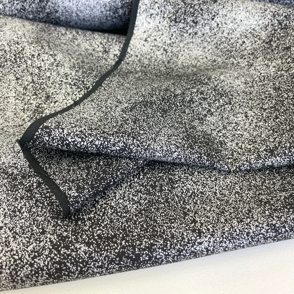 Timeless Treasures - Shimmer - Metallic Silver on Black