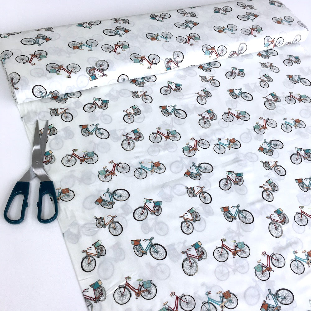 London Commute Cotton Lawn Fabric Ivory - Frumble Fabrics