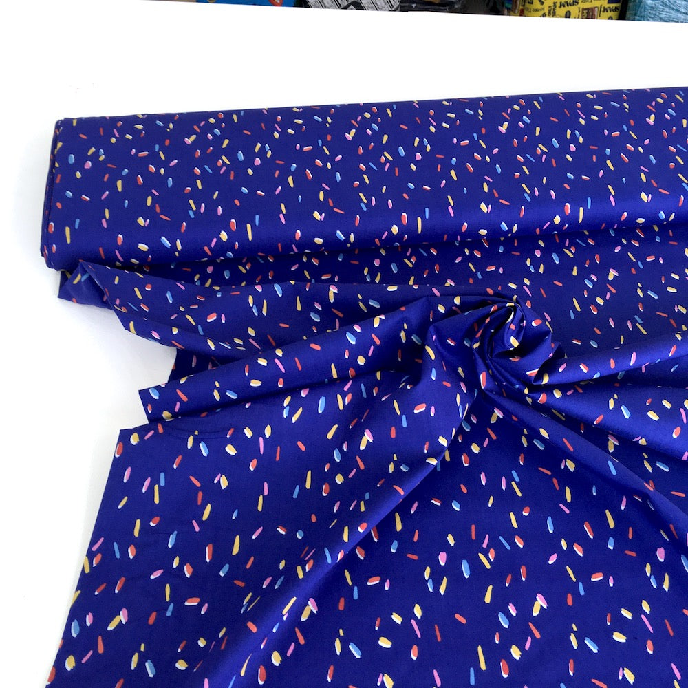 Pastel Cascade Cotton Lawn Fabric Marine - Frumble Fabrics