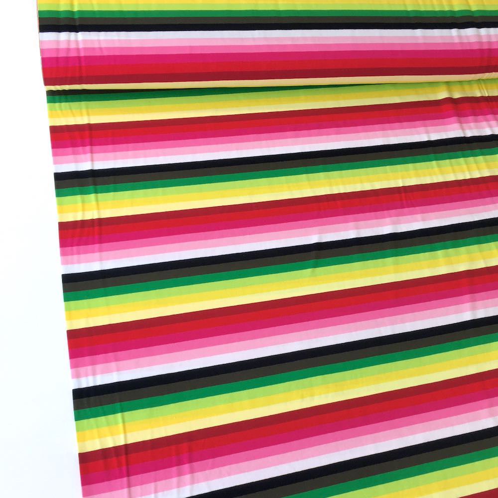 Garden Rainbow Stripe Yarn Dyed Jersey - Frumble Fabrics