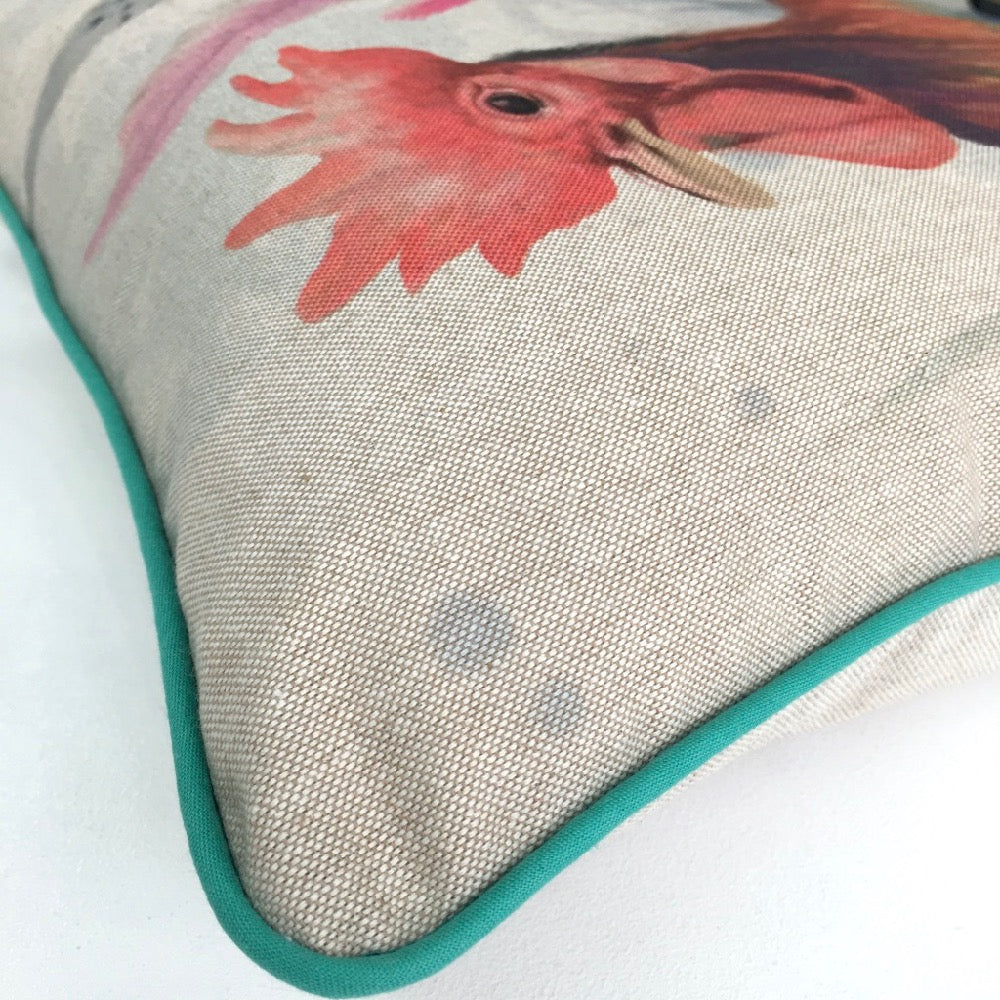 Country Chicken Rooster Cushion Panel Project Kit - Frumble Fabrics