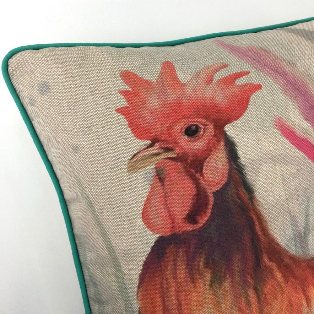 Country Chicken Rooster Cushion Panel Project Kit - Frumble Fabrics