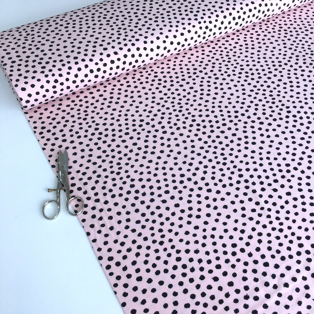 Dotty Dots GOTS Organic Jersey Light Pink - Frumble Fabrics