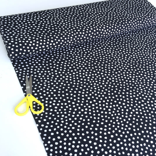 Dotty Dots GOTS Organic Jersey Black - Frumble Fabrics