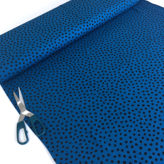 Dotty Dots GOTS Organic Jersey Malibu Blue - Frumble Fabrics