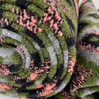 Remnant of Jumbo Aztec - Wooly Knitted Jacquard - Dark Green (115cm)