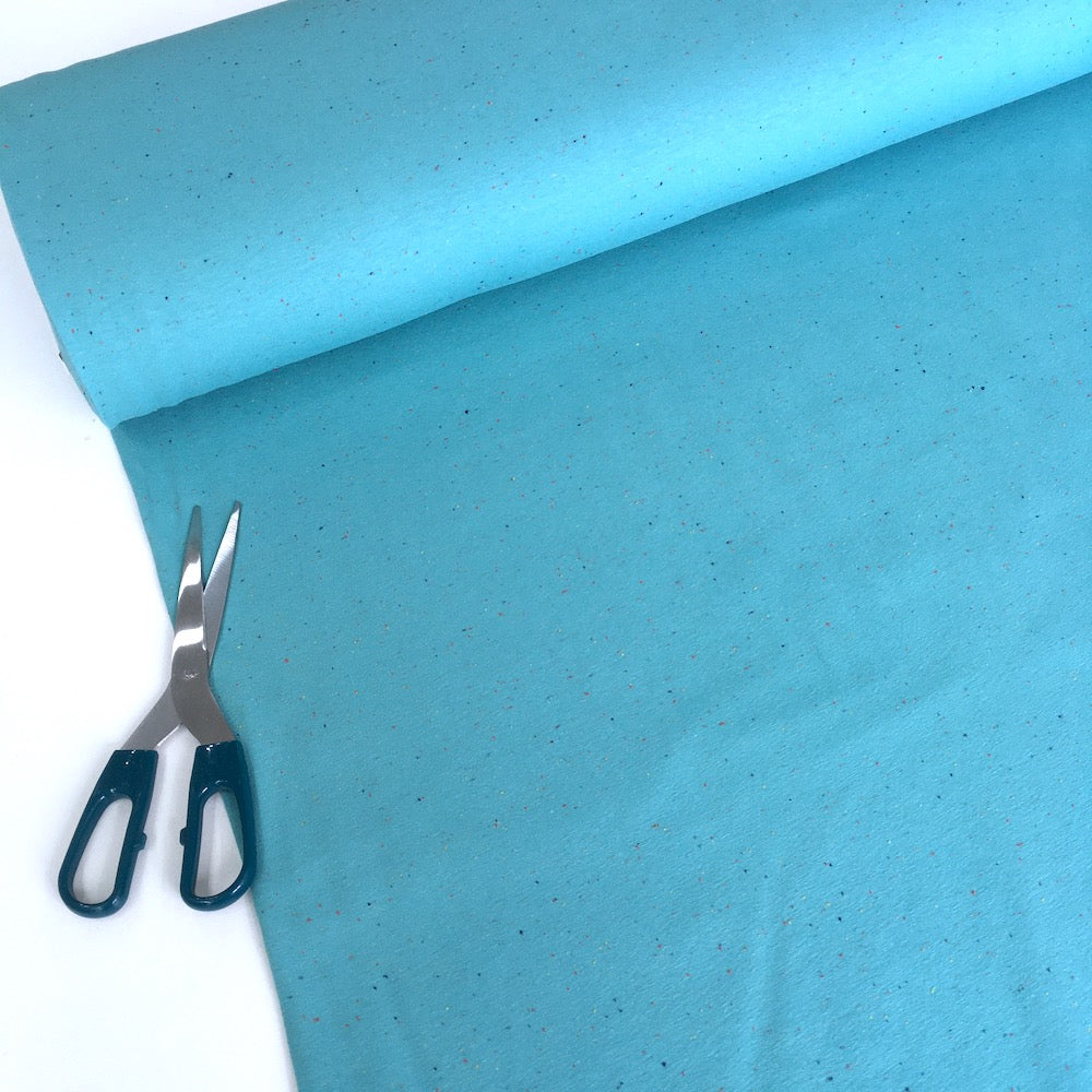 Confetti Fleck Cosy Sweater Jersey Soft Aqua - Frumble Fabrics
