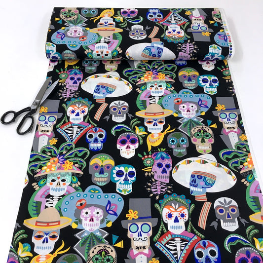 Carita Calaveras Black - Frumble Fabrics