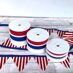 SALE! Laminated Fabric - Red Stripe - per Metre