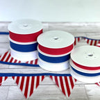 SALE! Laminated Fabric - Red Stripe - per Metre