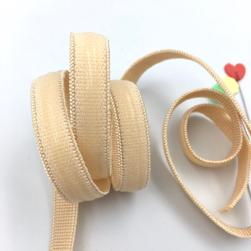 Silicone Grip Elastic 10mm Champagne - Frumble Fabrics