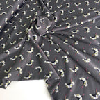 Flying Storks Micro Satin in Grey - Frumble Fabrics