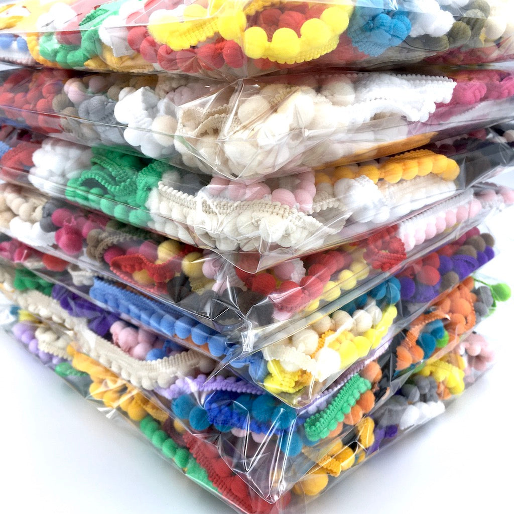 Mini, Medium & Pearl Pom Pom Remnant Pack - Frumble Fabrics