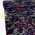 Abstract Dancers - Brushed Viscose French Terry - Navy