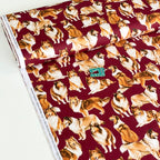 Timeless Treasures - Rough Collies - Maroon