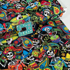 Timeless Treasures - Packed Day Of The Dead - Black