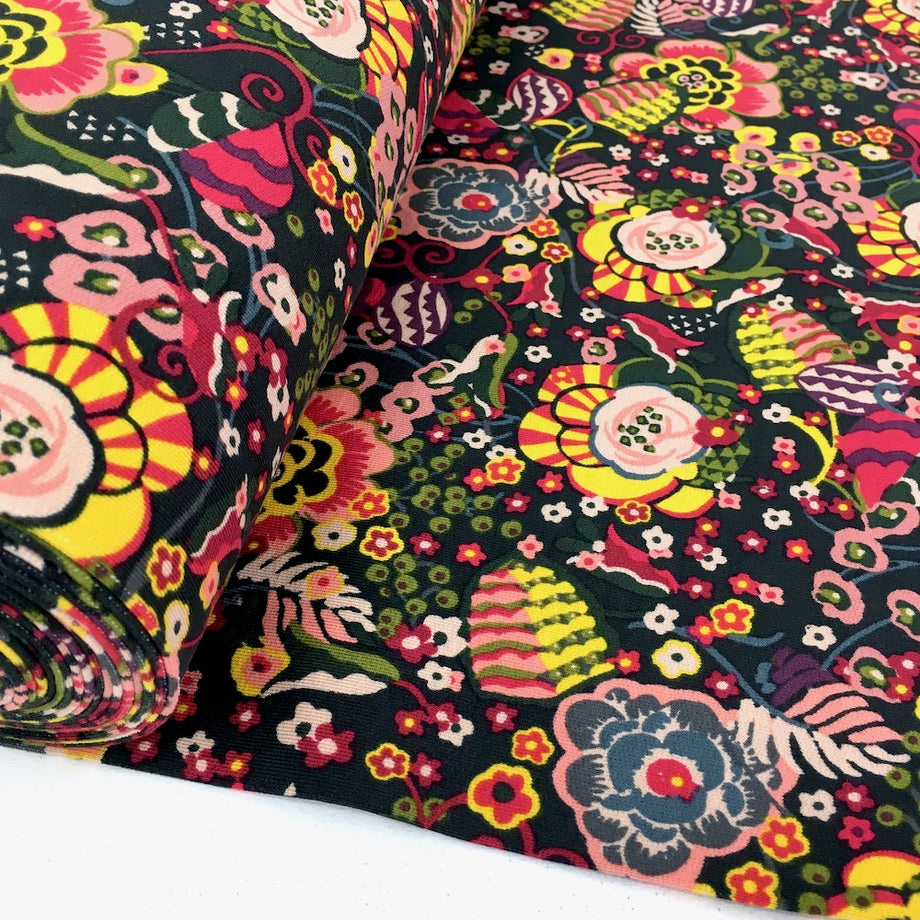 Oeko-tex Knit - Modal French Terry - Flower Power Pink Dressmaking Fabric –  Frumble Fabrics