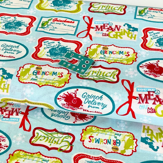 Dr Seuss The Grinch - Christmas Tags (Per Metre)