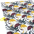 Remnant of Beautiful Flamingos - Cotton Canvas - Ivory (143cm)