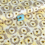 Timeless Treasures - Queen Bee - Gold Bees and Crests Honey