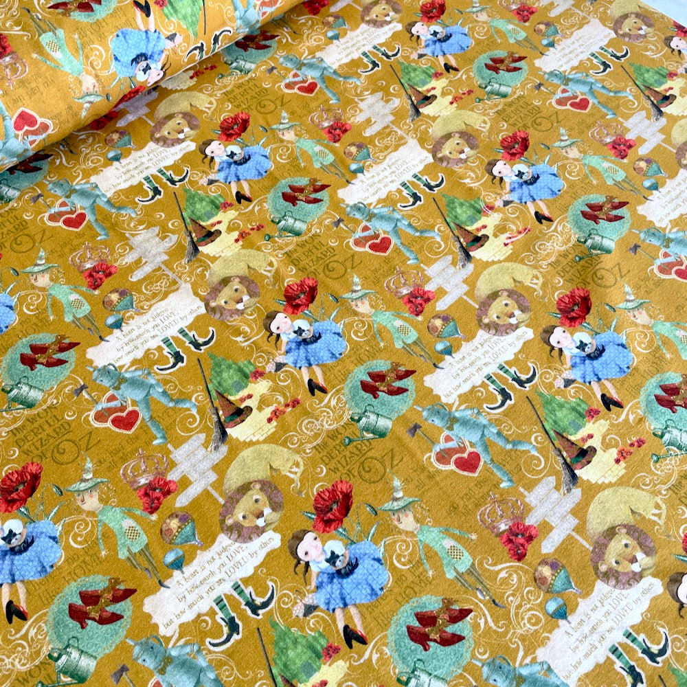 Printed Jersey - Wizard Of Oz Mustard