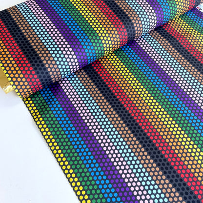 Alexander Henry - Love Is Love - Rainbow Dot Charcoal