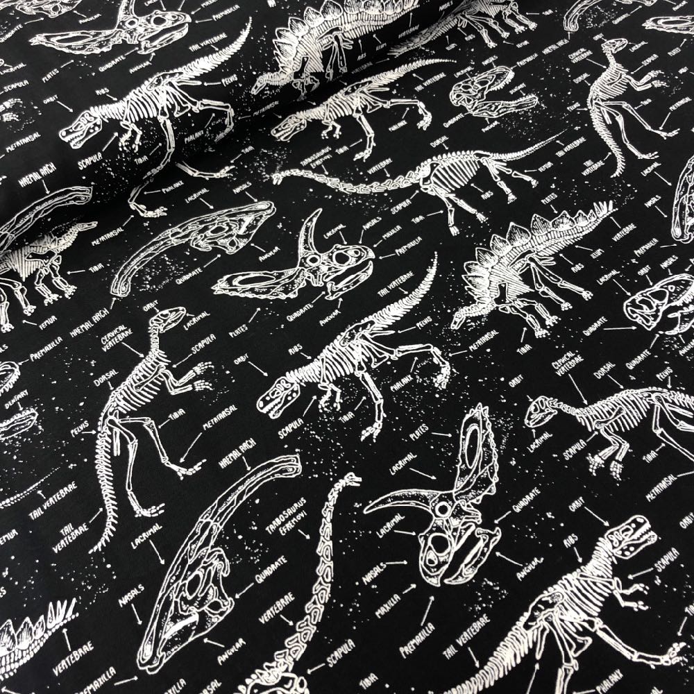 Glow-in-the-Dark Dinosaur Skeletons - Frumble Fabrics