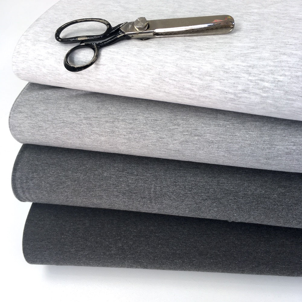 Melange Jersey Solids - Cotton Knit - Dark Grey Marl