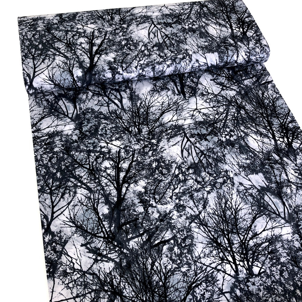 Spooky Trees Black - Frumble Fabrics