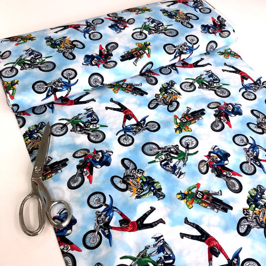 Motorbikes Multi - Frumble Fabrics