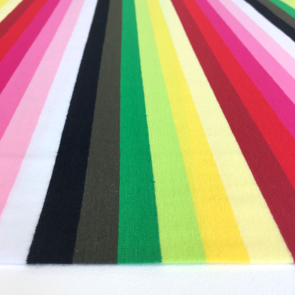 Garden Rainbow Stripe Yarn Dyed Jersey - Frumble Fabrics