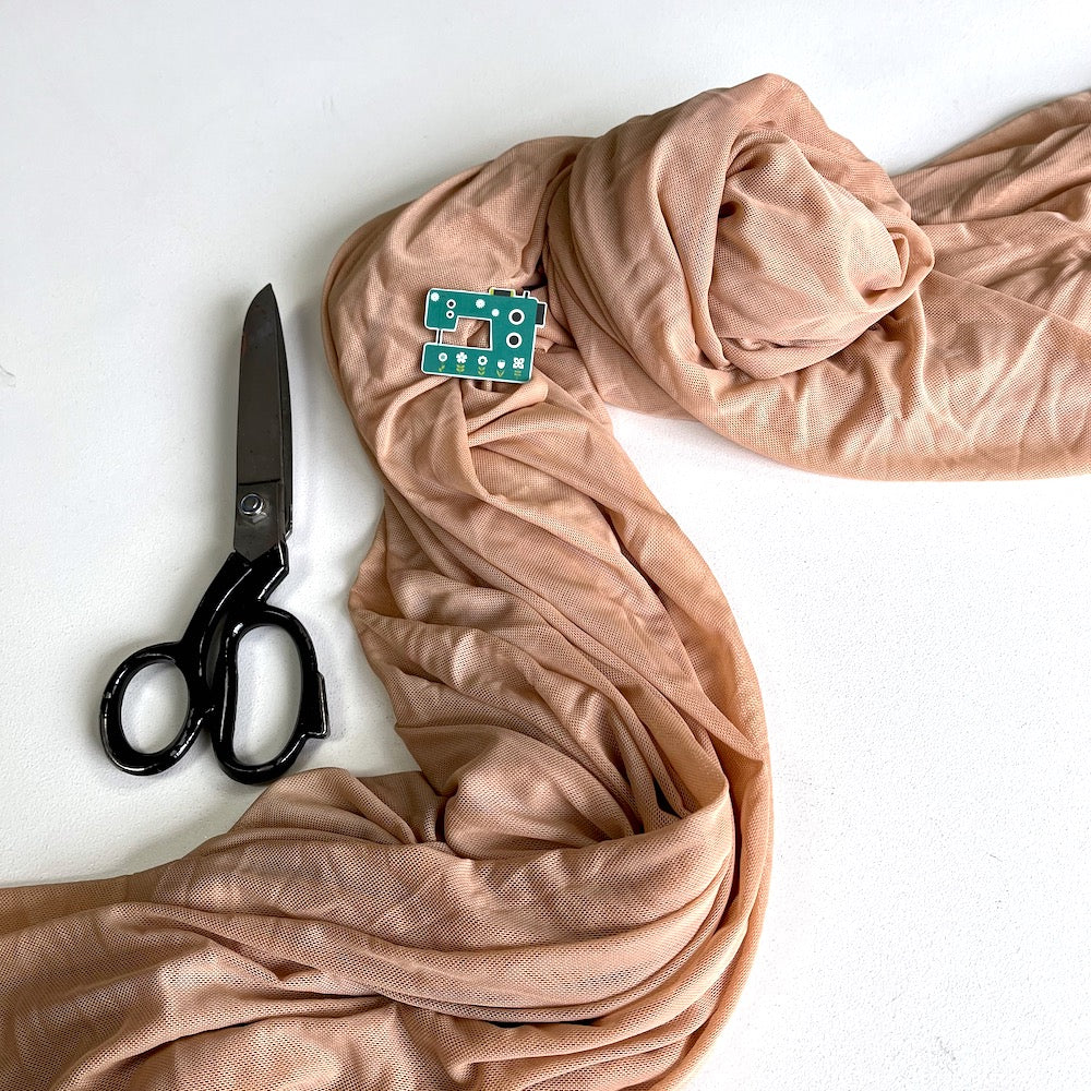 Light Power Mesh Net Ice Peach 4 way stretch PER METRE