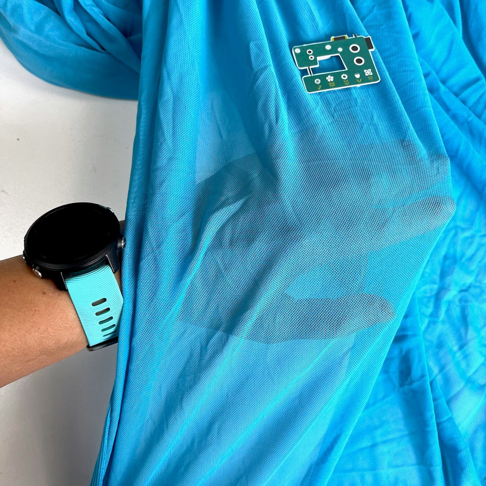 Light Power Mesh Net Turquoise 4 way stretch PER METRE