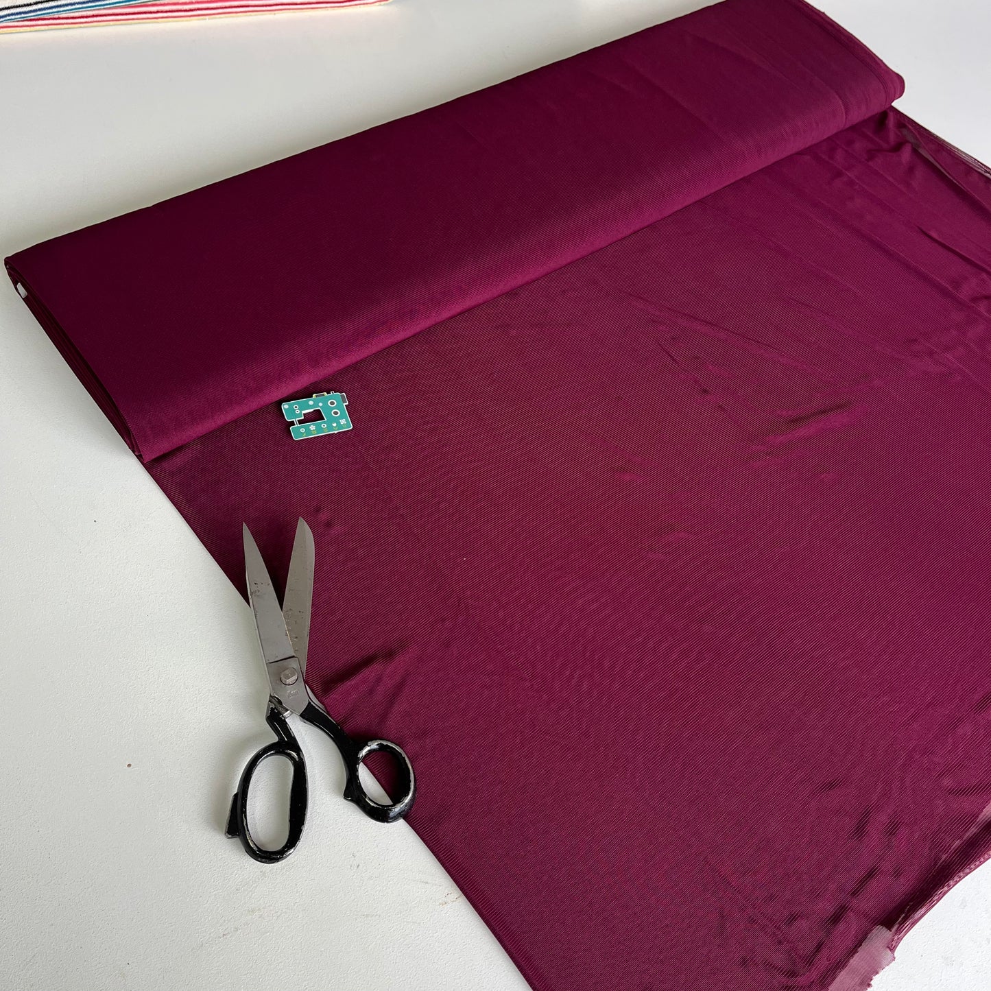 Light Power Mesh Net - Deadstock Designer Fabric -  Burgundy