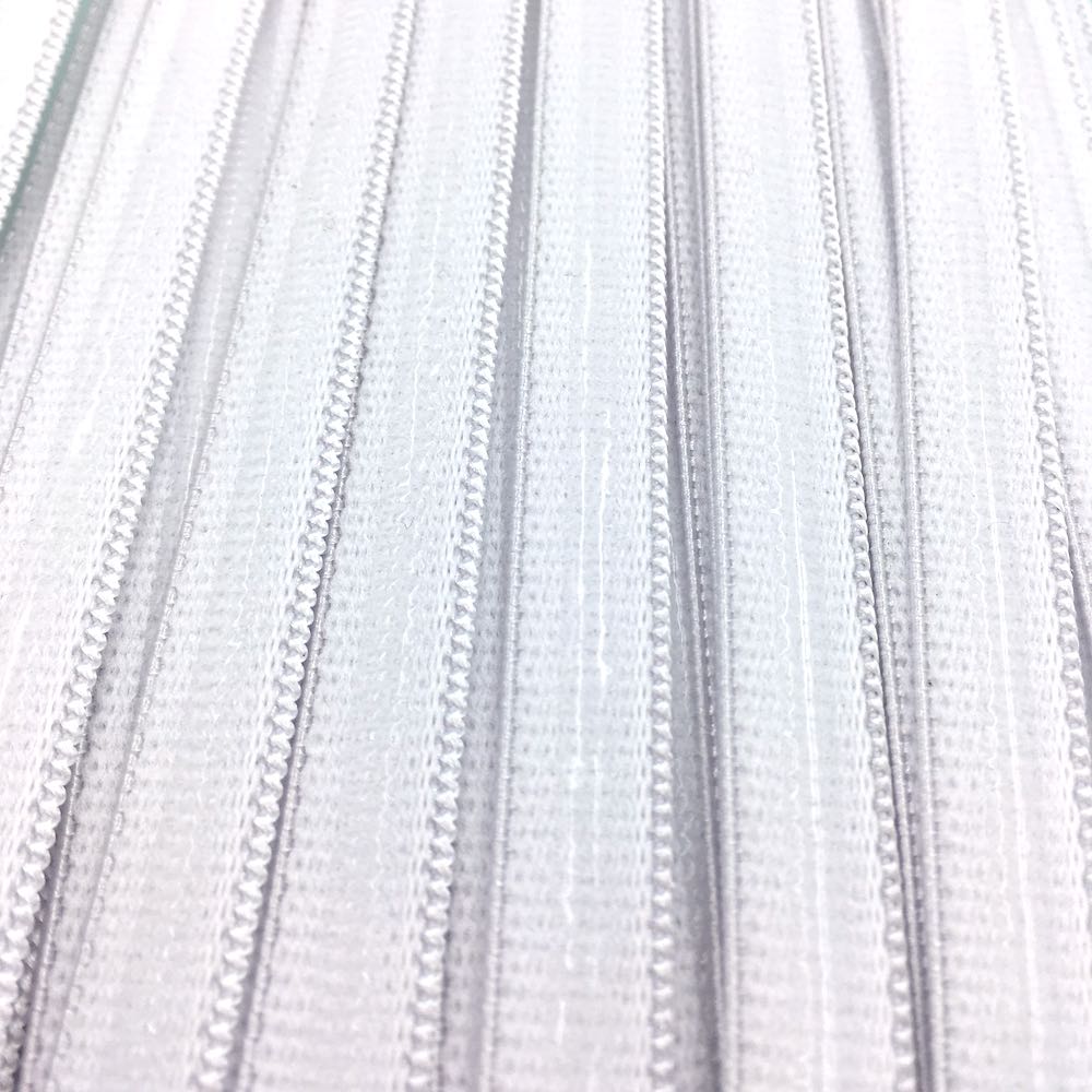 Silicone Grip Elastic 10mm White - Frumble Fabrics