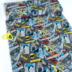 Quilting Cotton - DC Heroes & Heroines - Batman Comic Collage Grey (Per Metre)