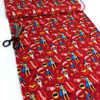 Quilting Cotton - DC Heroes & Heroines - Girl Power Red (Per Metre)