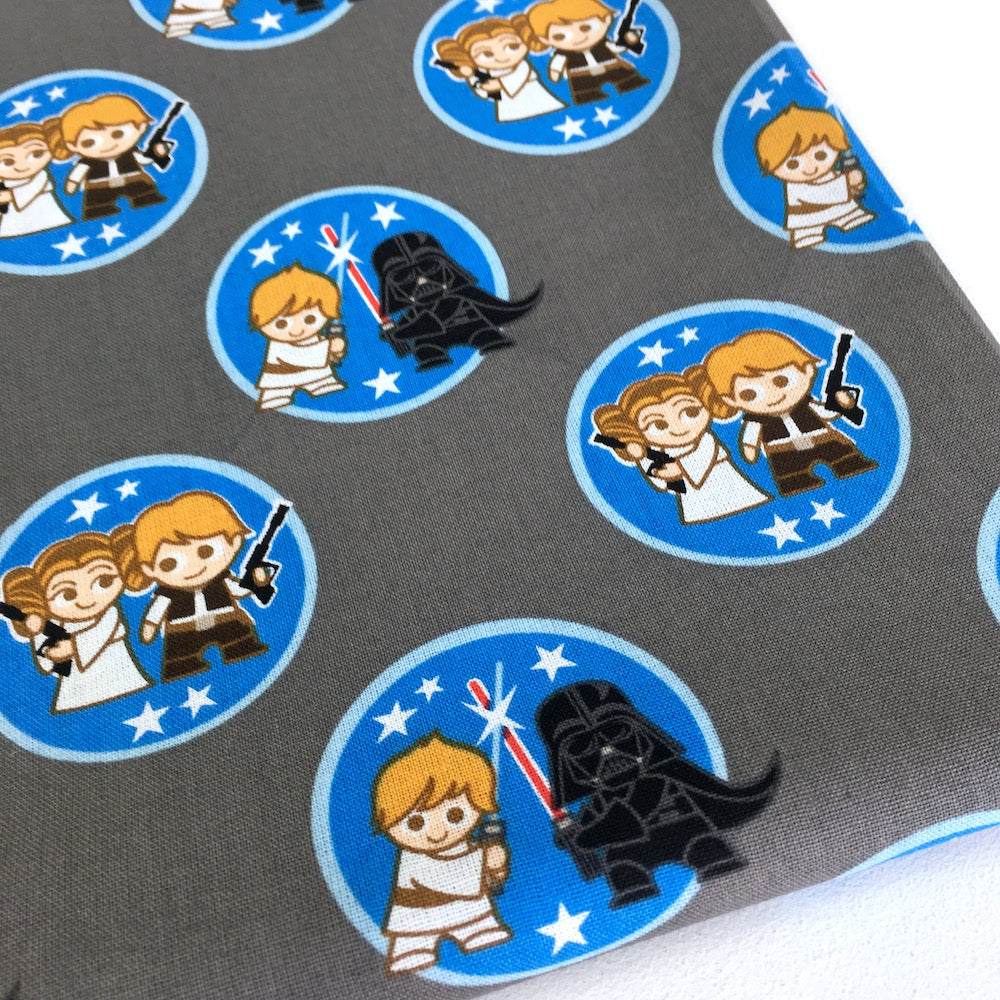 Star Wars - Kawaii Duo Tokens Grey (Per Metre)